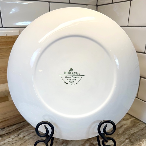 Vtg Mikasa Blue Point Pattern Cera Stone 3134-B Chop Plate Round Platter 12" - Picture 2 of 5